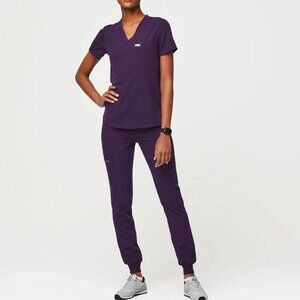 Womens Figs Scrubs - Purple Jam (Tall Jogger Set)